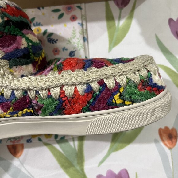 Mou Eskimo Mini Ethnic Print Ankle Boots - Picture 3 of 7